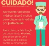 Atestado médico falso - Justa causa