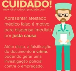 Atestado médico falso - Justa causa